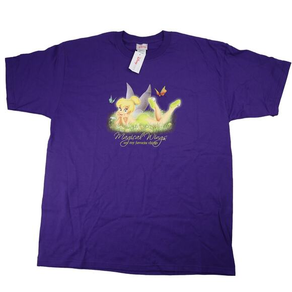 Vintage NWT Disney Tinker Bell Graphic T Shirt - Picture 1 of 9